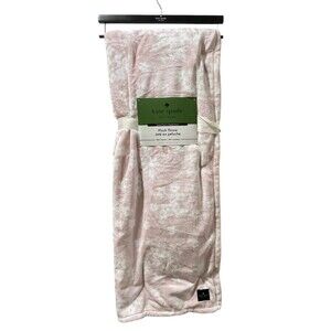 Kate Spade New York Sweet Floral Plush Throw Blanket - Pink & White (60" x 70")